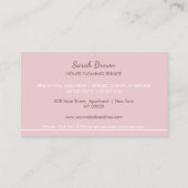 Carte De Visite Rendez-vous rose Rappel Nettoyage de la maison (Dos)