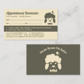 Carte De Visite Rendez-vous Spa de bain pour animaux de compagnie  (Devant / Derrière)