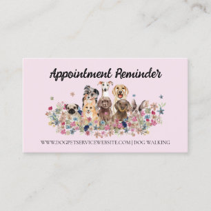 Carte De Visite Rendez-vous vétérinaire de toilettage pour chiens