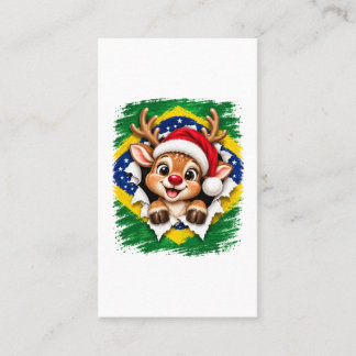 Carte De Visite Renneau de Noël brésilien