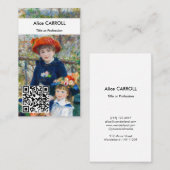 Carte De Visite Renoir - Deux soeurs sur la terrasse - QR Code (Devant / Derrière)