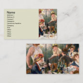 Carte De Visite Renoir French Luncheon Booking Party (Devant / Derrière)