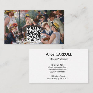 Carte De Visite Renoir - Le Déjeuner des canotiers - Code QR