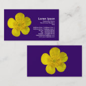 Carte De Visite Renoncule - violette foncée (Devant / Derrière)