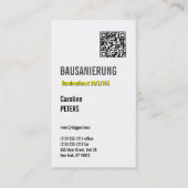 Carte De Visite Rénovation de bâtiments (Devant)