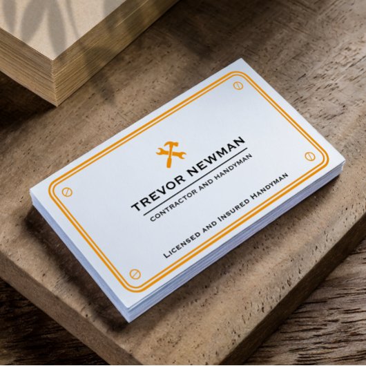 Carte De Visite Rénovation de la plomberie Handyman