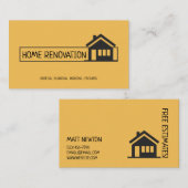 Carte De Visite Rénovation de maison Construction (Devant / Derrière)