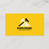 Carte De Visite Rénovation de maison jaune professionnel Construct (Dos)