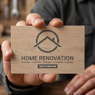 Carte De Visite Rénovation de maison minimaliste au veinage de boi