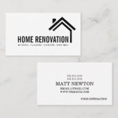 Carte De Visite Rénovation de maison rénovation construction (Devant / Derrière)