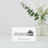 Carte De Visite Rénovation de maison Rénovation Construction (Debout devant)