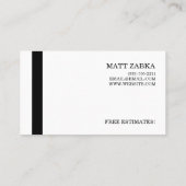 Carte De Visite Rénovation de maison rénovation construction (Dos)