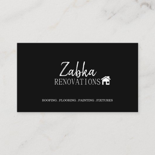 Carte De Visite Rénovation de maison rénovation construction (Devant)