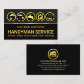 Carte De Visite Rénovation des couches noires d'or (Devant / Derrière)