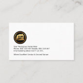 Carte De Visite Rénovation des lignes d'or en bois (Dos)