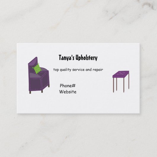 Carte De Visite Rénovation et conception de mobilier (Devant)
