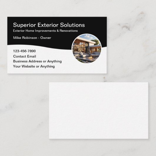 Carte De Visite Rénovation Extérieure De La Maison Et Retrait (Devant / Derrière)