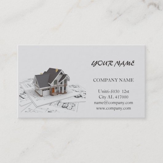 Carte De Visite Rénovation Handyman Architecte de construction (Devant)