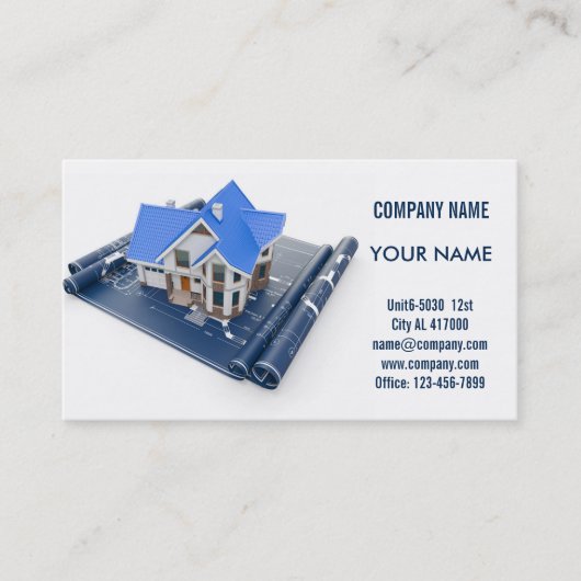 Carte De Visite Rénovation Handyman Architecte de construction (Devant)