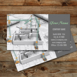 Carte De Visite Rénovation Handyman Architecte de construction