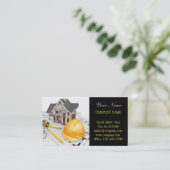 Carte De Visite Rénovation Maison Retrait Entrepreneur Constructio (Debout devant)