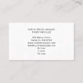 Carte De Visite Rénovation Retrait Du Grain De Bois Monogramme Rus (Dos)