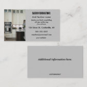 Carte De Visite Rénovations de cuisine modifiables (Devant / Derrière)