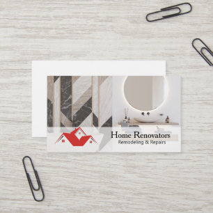 Carte De Visite Rénovations de maison Rénovation de salle de bai