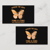 Carte De Visite Répandre L'Espoir Trouver Un Cure Leucémie Du Rein (Devant / Derrière)