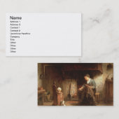 Carte De Visite Réparant les filets (huile sur le panneau) (Devant / Derrière)