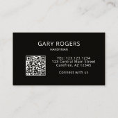 Carte De Visite Réparateur de maison Code QR (Dos)