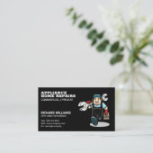 Carte De Visite Réparateur de matériel avec boîte à outils (Debout devant)