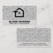 Carte De Visite Réparation à domicile | Arrière - plan de mur de b (Devant / Derrière)