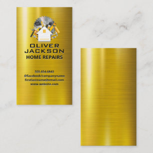 Carte De Visite Réparation à domicile   Boîte à outils   Métalliqu