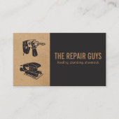 Carte De Visite Réparation à domicile | Handyman | Forage et balay (Devant)