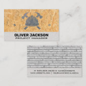 Carte De Visite Réparation à domicile | Mur de brique | Bois compo (Devant / Derrière)