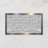 Carte De Visite Réparation à domicile | Mur de brique | Bordure mé (Dos)