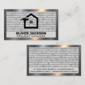 Carte De Visite Réparation à domicile | Mur de brique | Bordure mé (Devant / Derrière)