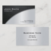 Carte De Visite Réparation argentée moderne élégante (Devant / Derrière)