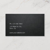 Carte De Visite Réparation argentée moderne élégante (Dos)