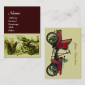 Carte De Visite RÉPARATION AUTOMATIQUE - AUTOMOBILE, vert brun rou (Devant / Derrière)