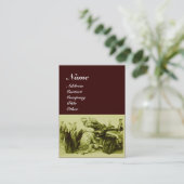 Carte De Visite RÉPARATION AUTOMATIQUE - AUTOMOBILE, vert brun rou (Debout devant)