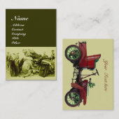 Carte De Visite RÉPARATION AUTOMATIQUE - AUTOMOBILE, vert rouge (Devant / Derrière)