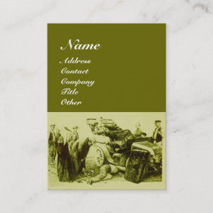 Carte De Visite RÉPARATION AUTOMATIQUE - AUTOMOBILE, vert rouge