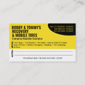 Carte De Visite Réparation automatique de la récupération d'urgenc (Dos)