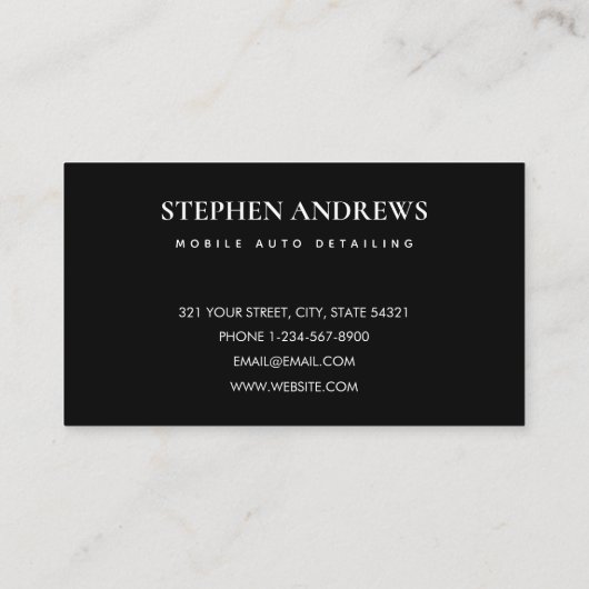 Carte De Visite Réparation automatique de nettoyage automatique Su (Dos)