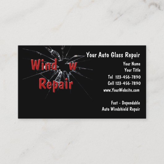 Carte De Visite Réparation automatique de verre (Devant)