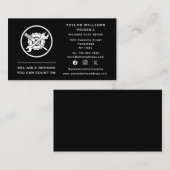 Carte De Visite Réparation automatique des clés en noir et blanc d (Devant / Derrière)