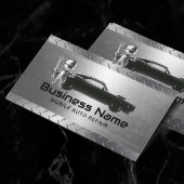 Carte De Visite Réparation Automatique Mobile Moderne Métal Automo