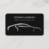 Carte De Visite Réparation automatique Silver Détail Nettoyage aut (Devant)